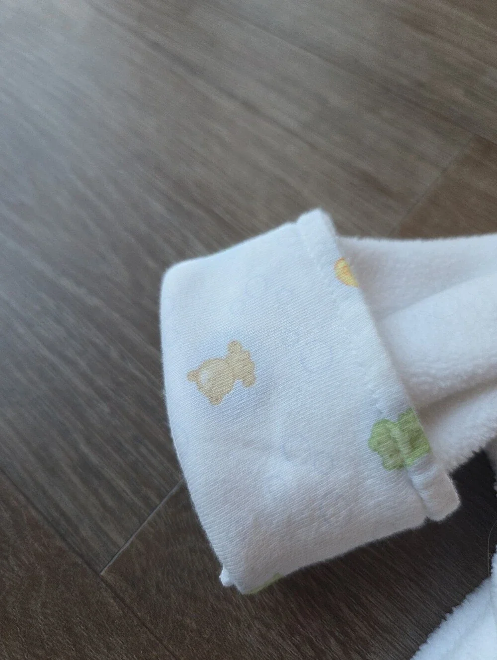 Vintage Carters Baby Boys White Fleece Hooded Jacket with Animal Appliques